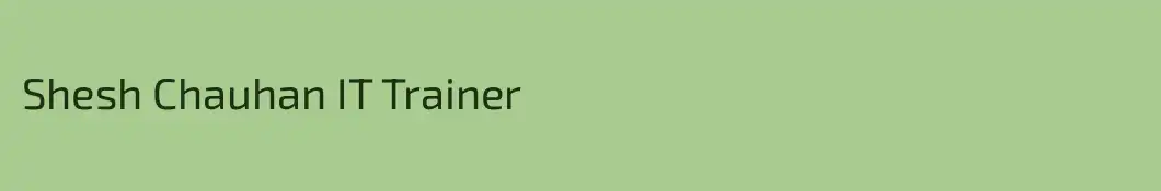 Shesh Chauhan IT Trainer